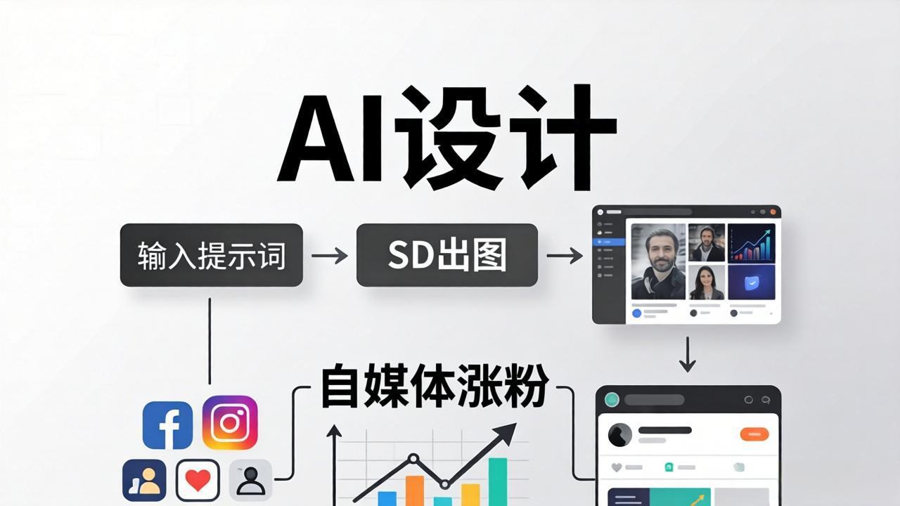 人人都是AI设计师：SD出图+自媒体涨粉一站教学，告别图文素材焦虑，AI设计让你轻松避开内卷-墨痕微课