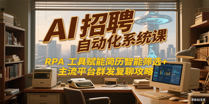 AI招聘自动化系统课，RPA工具赋能简历智能筛选+主流平台群发复聊全攻略-墨痕微课