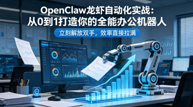 OpenClaw龙虾自动化实战：从0到1打造你的全能办公机器人，立刻解放双手，效率直接拉满-墨痕微课