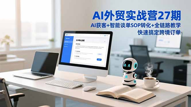 AI外贸实战营27期，AI获客+智能谈单+SOP转化+全链路教学，快速搞定跨境订单-墨痕微课