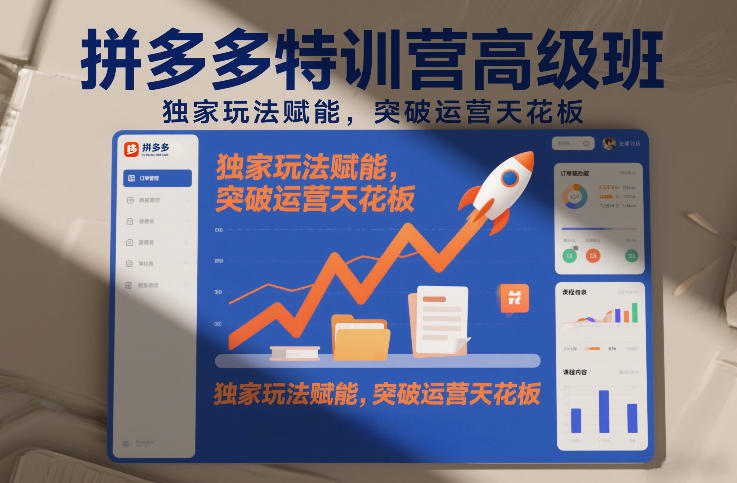 拼多多特训营高阶班，独家玩法赋能，突破运营天花板(更新26年4月10日)-墨痕微课