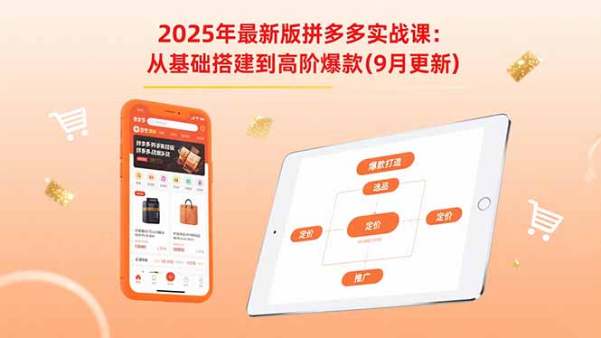 2025年最新版拼多多实战课：从基础搭建到高阶爆款(9月更新-墨痕微课