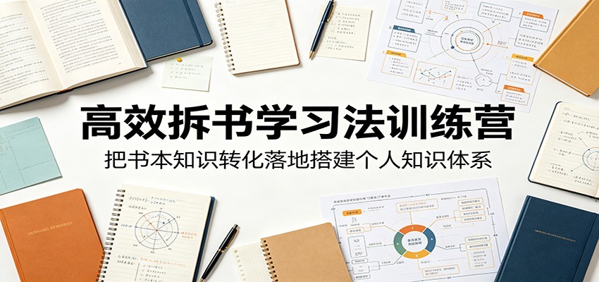 高效拆书学习法训练营，把书本知识转化落地搭建个人知识体系-墨痕微课