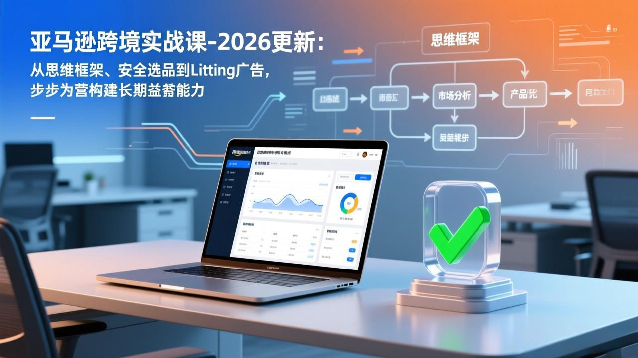 亚马逊跨境实战课-2026更新：从思维框架、安全选品到Listing广告，步步为营构建长期盈利能力-墨痕微课