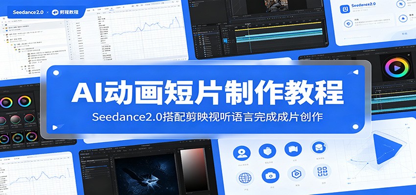 AI动画短片制作教程：Seedance2.0搭配剪映视听语言完成成片创作-墨痕微课