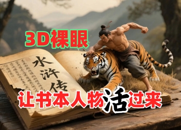 书本人物裸眼3D视频，新的玩法，流量超猛，保姆级教程-墨痕微课
