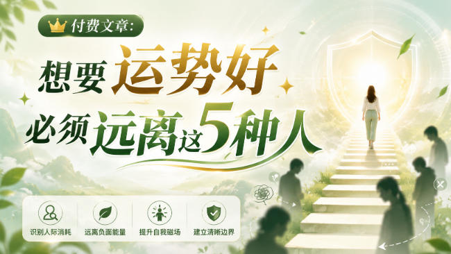 付费文章：想要运势好，必须远离这5种人-墨痕微课