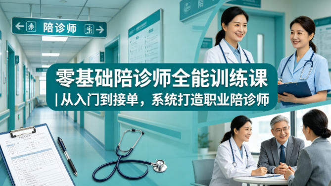 零基础陪诊师全能训练课｜从入门到接单，系统打造职业陪诊师-墨痕微课
