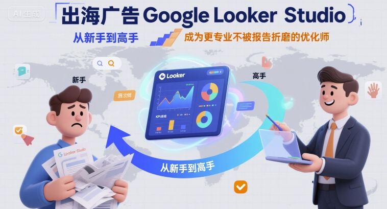 出海广告Google Looker Studio从新手到高手,成为更专业不被报告折磨的优化师-墨痕微课