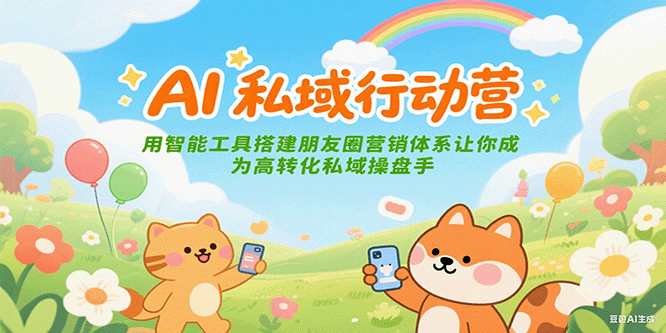 AI私域行动营:用智能工具搭建朋友圈营销体系让你成为高转化私域操盘手-墨痕微课