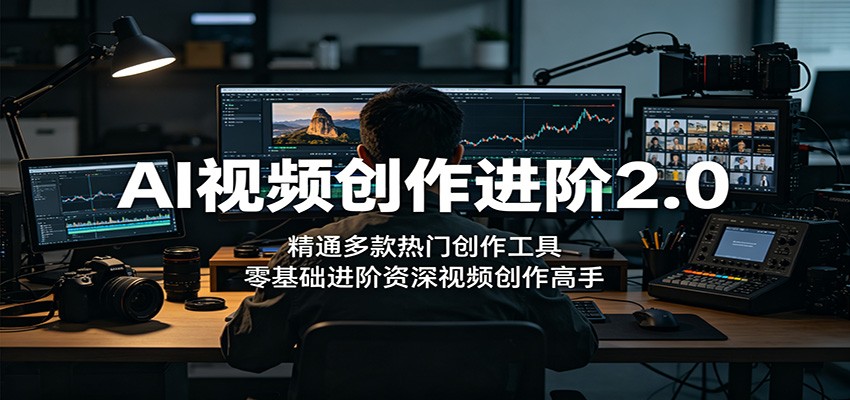 AI视频创作进阶2.0：精通多款热门创作工具，零基础进阶资深视频创作高手-墨痕微课