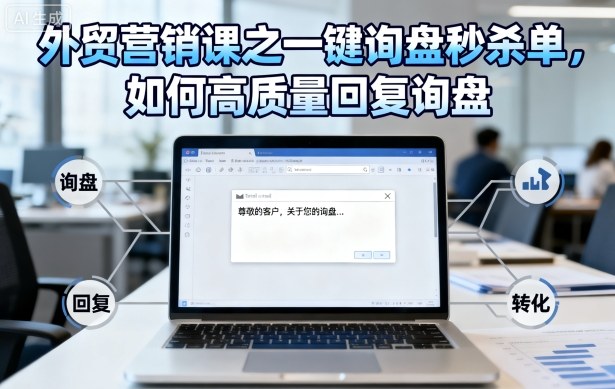 外贸营销课之一键询盘秒杀单,如何高质量回复询盘-墨痕微课