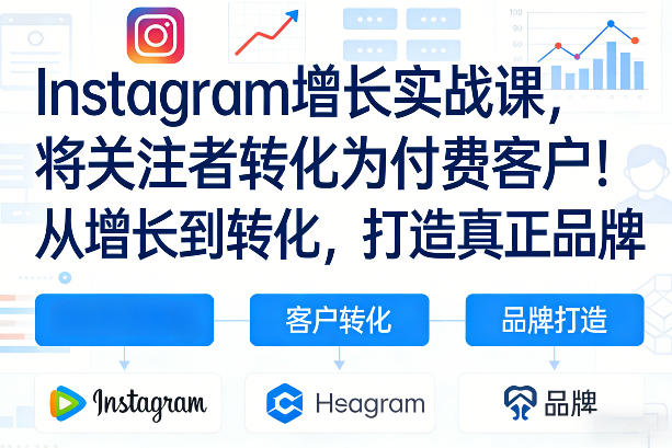 Instagram增长实战课,将关注者转化为付费客户!从增长到转化,打造真正品牌(双语字幕)-墨痕微课