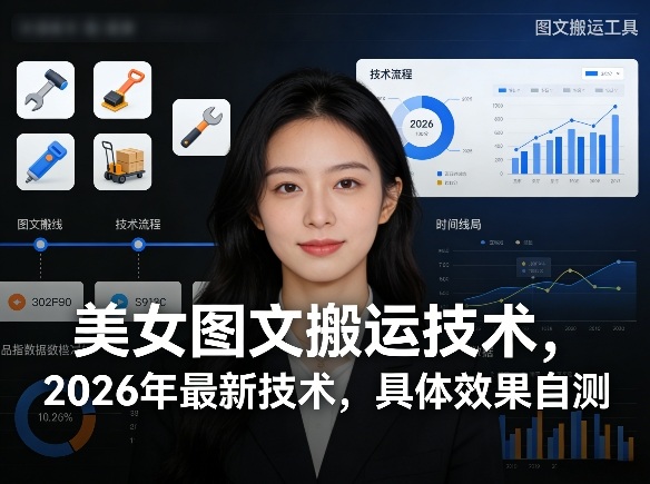 美女图文搬运技术，2026年最新技术，具体效果自测-墨痕微课