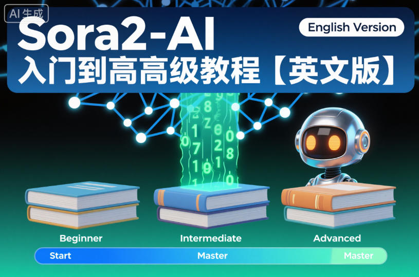 Sora2-AI入门到高级教程【英文版】-墨痕微课