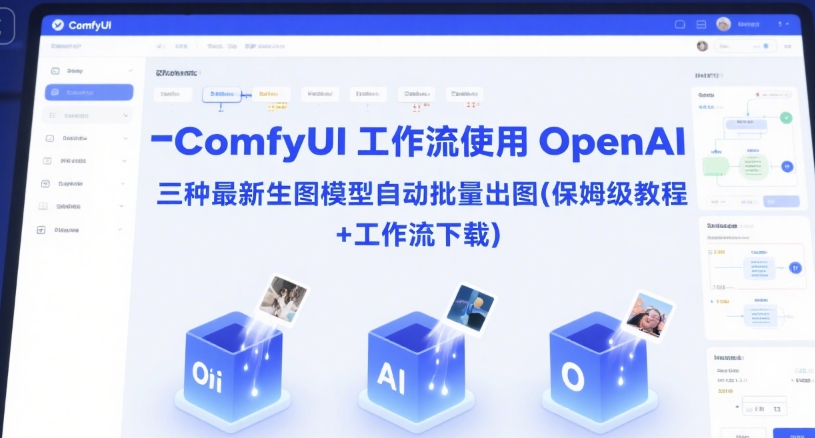 ComfyUI 工作流使用 OpenAI 三种最新生图模型自动批量出图(保姆级教程+工作流下载)-墨痕微课
