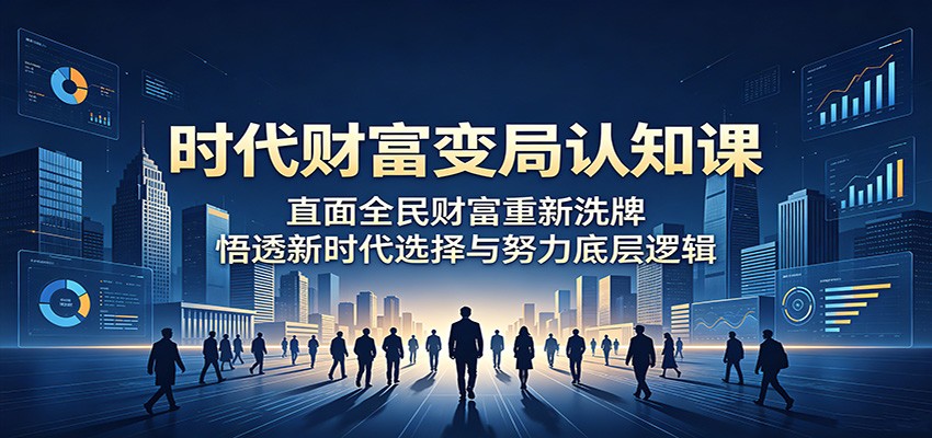 时代财富变局认知课:直面全民财富重新洗牌,悟透新时代选择与努力底层逻辑-墨痕微课