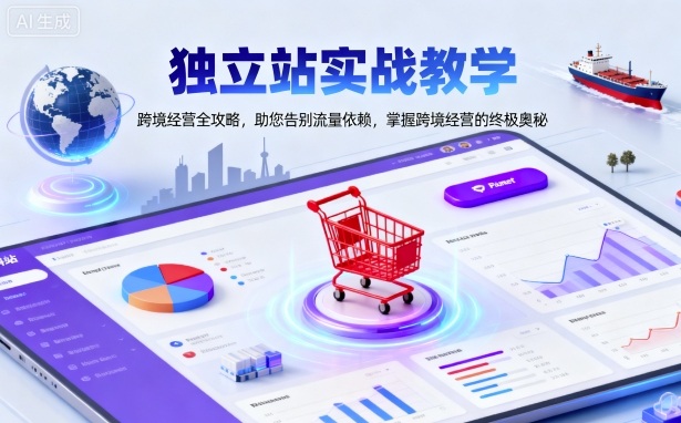 独立站实战教学,跨境经营全攻略,助您告别流量依赖,掌握跨境经营的终极奥-墨痕微课