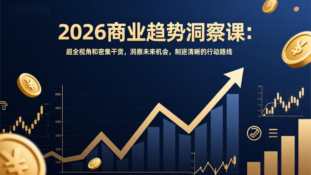 2026商业趋势洞察课：超全视角和密集干货，洞察未来机会，制定清晰的行动路线-墨痕微课