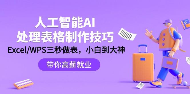 (9459期)人工智能-AI处理表格制作技巧:Excel/WPS三秒做表,大神到小白-墨痕微课