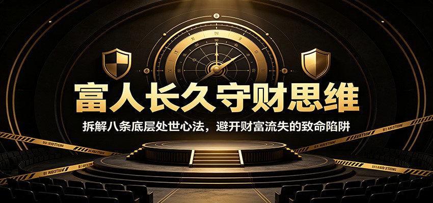 富人长久守财思维：拆解八条底层处世心法，避开财富流失的致命陷阱-墨痕微课