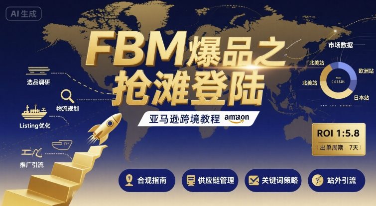 FBM爆品之抢滩登陆-亚马逊跨境教程-墨痕微课