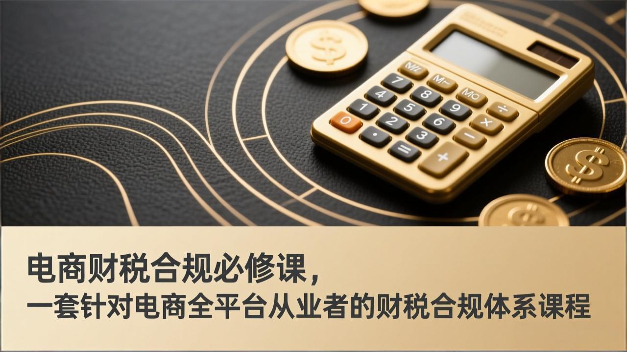 电商财税合规必修课,是一套针对电商全平台从业者的财税合规体系课程-墨痕微课