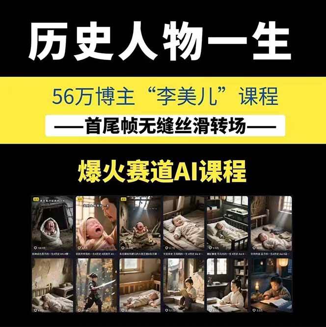 图片[1]-AI历史人物短视频创作，含IP打造、首尾帧无缝转场、智能体视频制作等核心教学内容-墨痕微课