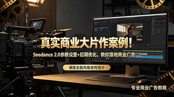真实商业大片作案例!Seedance 2.0参数设置+后期优化,教你落地商业广告-墨痕微课