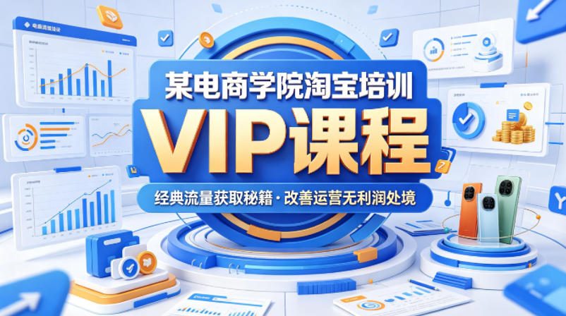 某电商学院淘宝培训VIP课程,各种经典有用的流量获取秘籍,改善运营产品没利润的处境(2026年5月)-墨痕微课