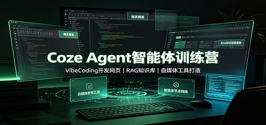 Coze Agent智能体训练营：VibeCoding开发网页，RAG知识库，自媒体工具打造-墨痕微课