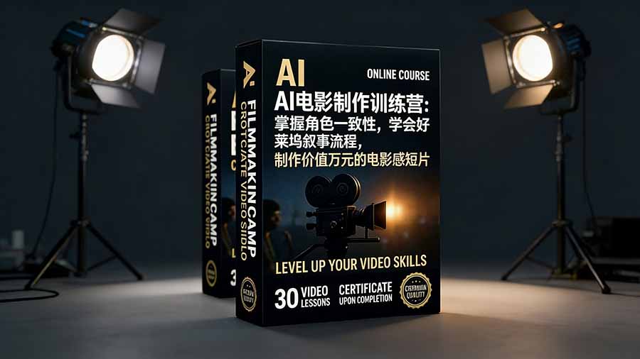 AI电影制作训练营：掌握角色一致性，学会好莱坞叙事流程，制作价值万元的电影感短片-墨痕微课