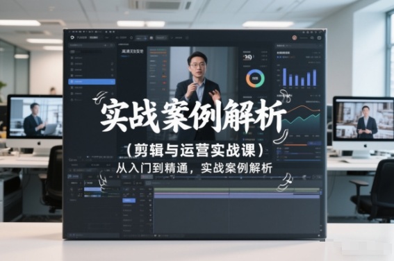 剪辑与运营实战课，从入门到精通，实战案例解析(更新2026)-墨痕微课