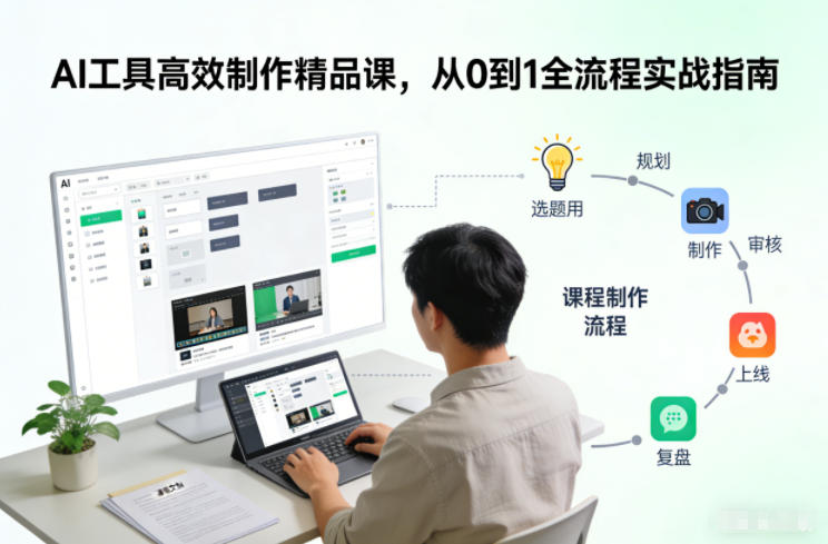 AI工具高效制作精品课，从0到1全流程实战指南-墨痕微课