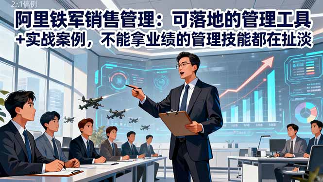 阿里铁军销售管理：可落地的管理工具+实战案例，不能拿业绩的管理都在扯淡-墨痕微课