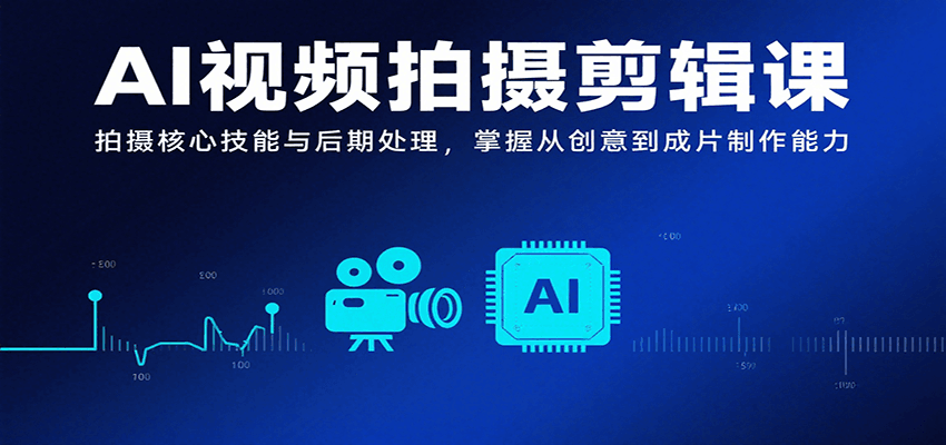 AI视频拍摄剪辑课,拍摄核心技能与后期处理,掌握从创意到成片制作能力-墨痕微课
