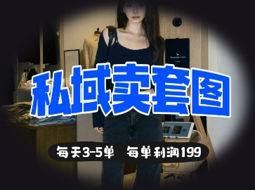 私域卖套图每天3-5单,每单利润99-墨痕微课