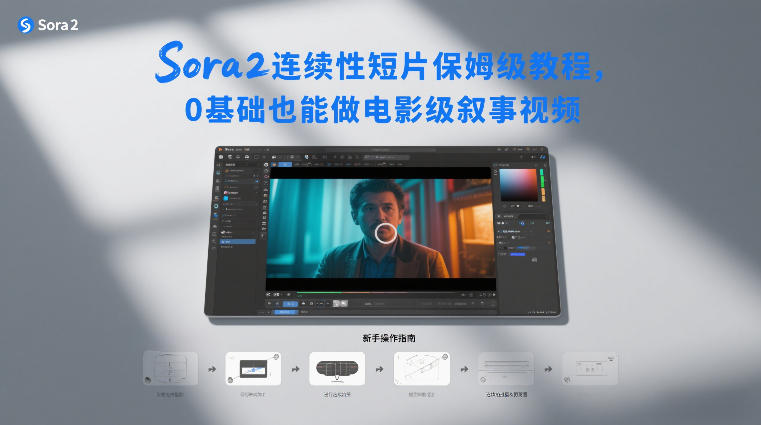 Sora2连续性短片保姆级教程，0基础也能做电影级叙事视频-墨痕微课