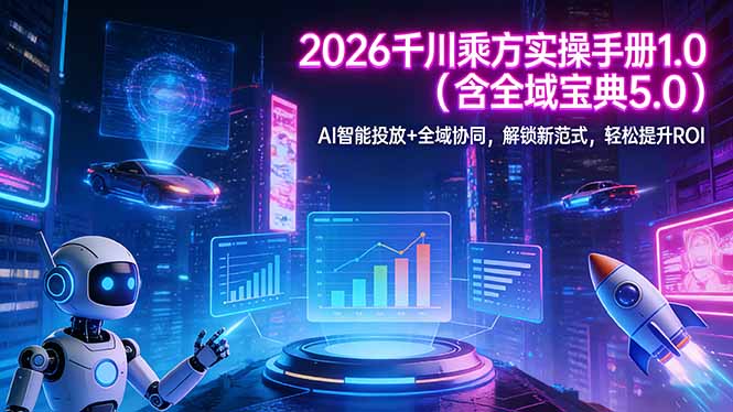 2026 千川乘方实操手册 1.0(含全域宝典 5.0-墨痕微课
