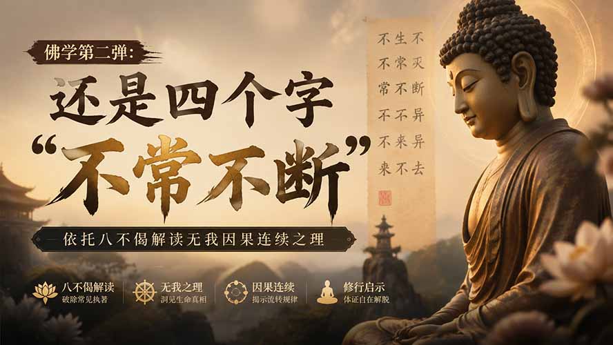 付费文章：佛学第二弹：还是四个字“不常不断”依托八不偈解读无我因果连续之理-墨痕微课