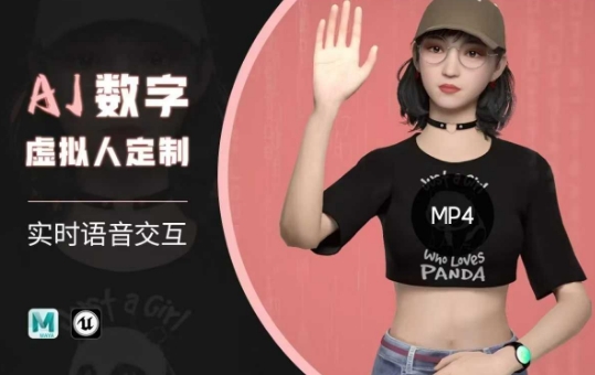 Ai数字人虚拟(智能体)实时语音交互特训营,自行定制超写实角色AI数字人交互技术-墨痕微课
