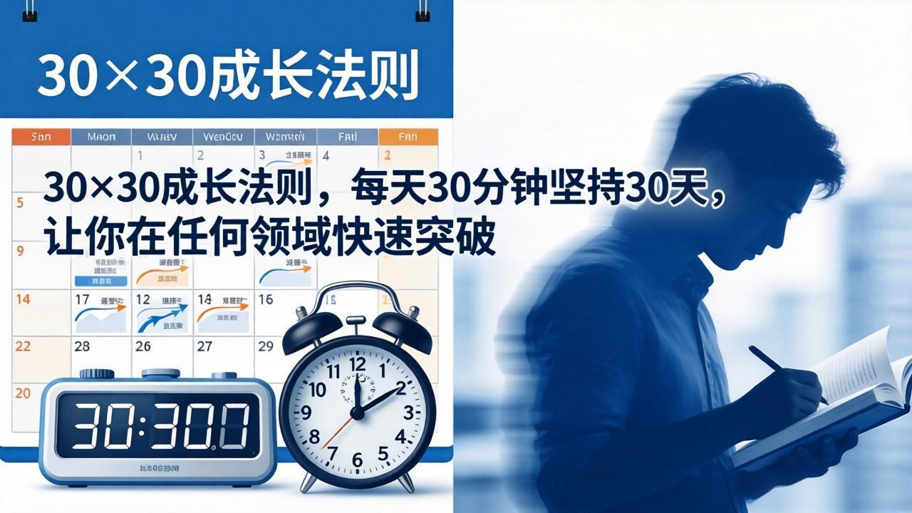 付费文章：30×30成长法则，每天30分钟坚持30天，让你在任何领域快速突破-墨痕微课