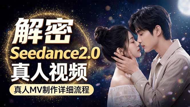Seedance 2.0电影级真人 MV全流程拆解：提示词、运镜、粒子特效，手把手实操-墨痕微课