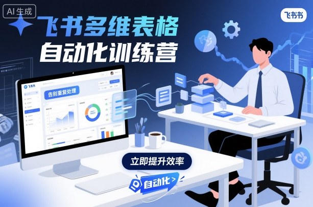 飞书多维表格自动化训练营,手把手教你告别重复处理,用多维表格开启高效办公新模式-墨痕微课