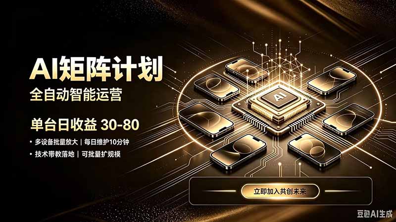 AI智能对话,矩阵规模化创业,全程技术扶持,长久稳定,日入800+-墨痕微课