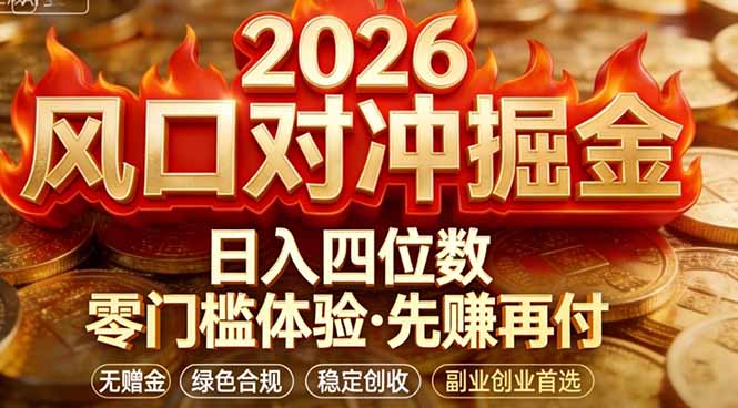 2026美金对冲套利,无赠金对冲策略保驾护航,低门槛易上手实操。单人单日收益2000+-墨痕微课