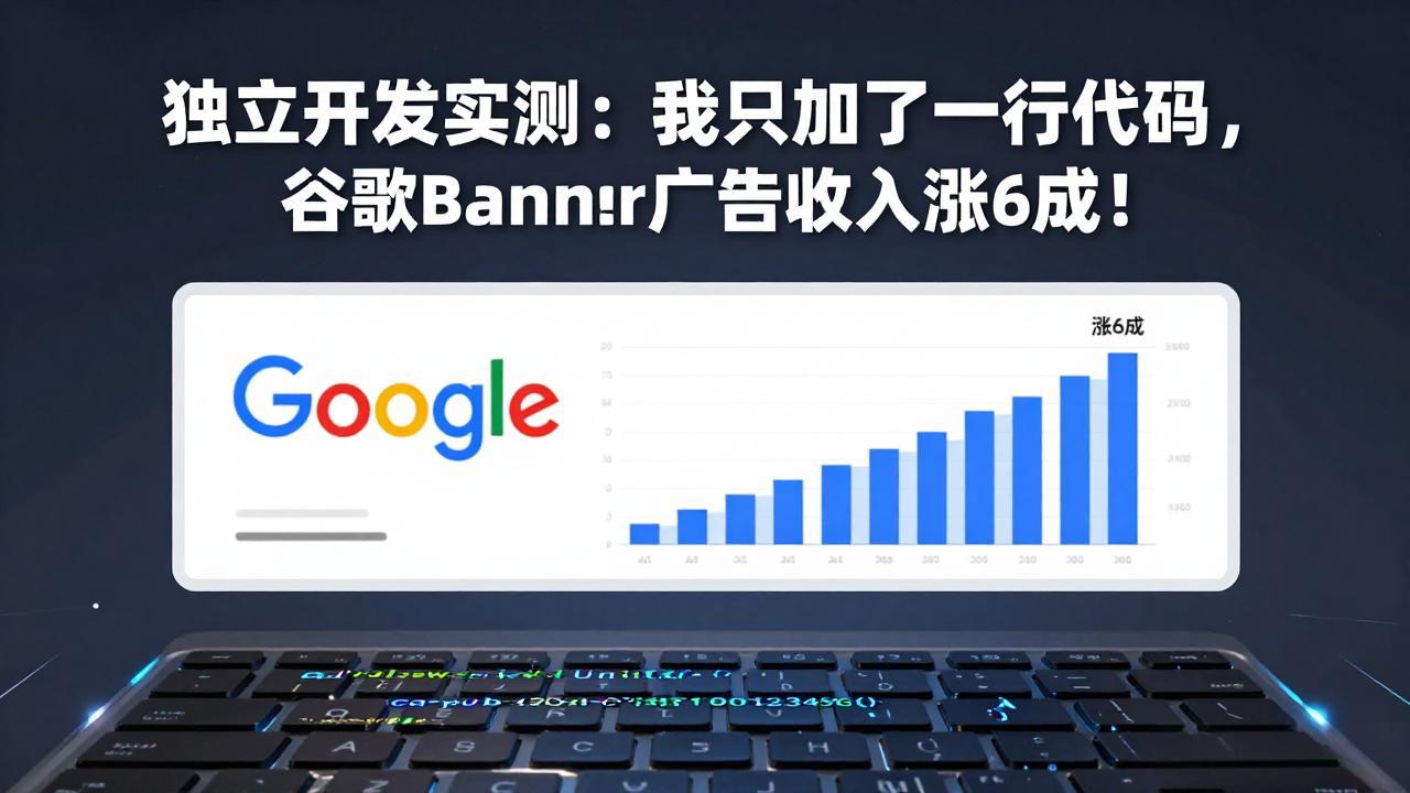 付费文章：独立开发实测：我只加了一行代码，谷歌Banner广告收入涨6成！-墨痕微课