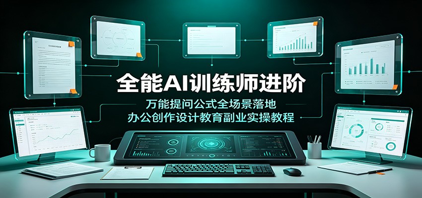 全能AI训练师进阶：万能提问公式全场景落地，办公创作设计教育副业实操教程-墨痕微课