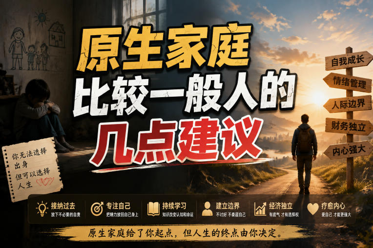 付费文章:给原生家庭比较一般人的几点建议-墨痕微课