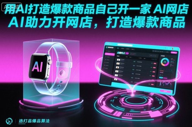 用AI打造爆款商品自己开一家AI网店,AI助力开网店,打造爆款商品-墨痕微课